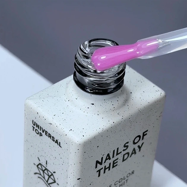 Топ Nails Of The Day глянцевый без липкого слоя Universal top 10 мл - Фото 3 Топ Nails Of The Day глянцевый без липкого слоя Universal top 10 мл - изображение 3