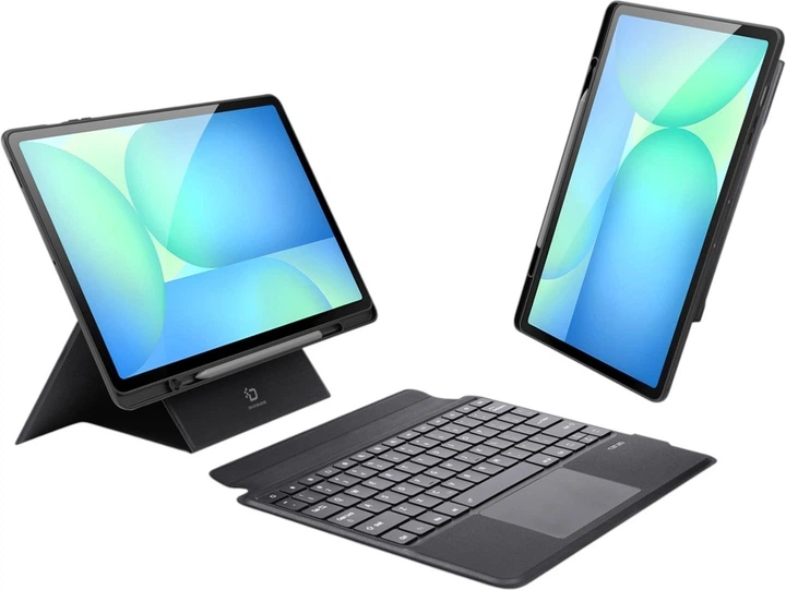 Etui z klawiaturą Dux Ducis DK Series do Samsung Galaxy Tab S10 FE+ z podświetleniem Black (6971824155587) - obraz 2