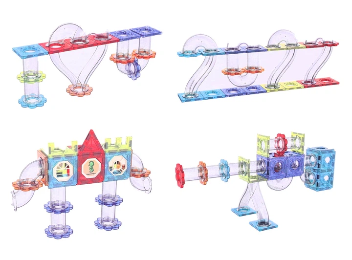 Магнітний конструктор Magboss будівельний Треки 162 елементи 82865 (5904041140334) - зображення 2