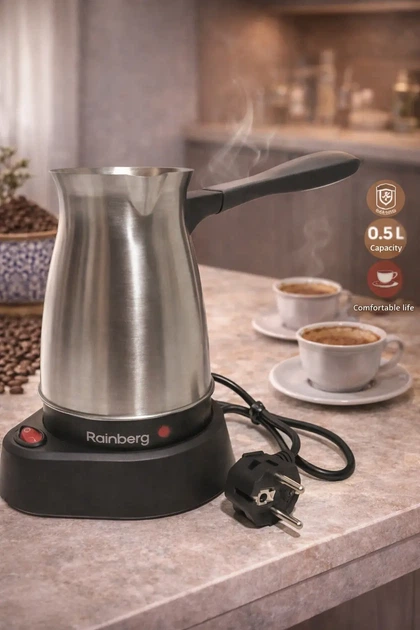 Турка електрична кавоварка Rainberg RB-612, 0.5L - зображення 5