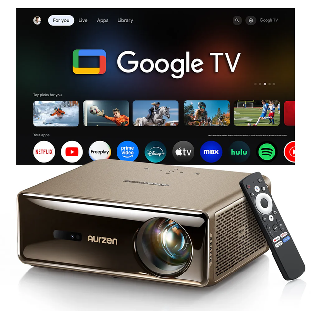 Розумний проектор Aurzen EAZZE D1 MAX 4k з підтримкою Google TV
