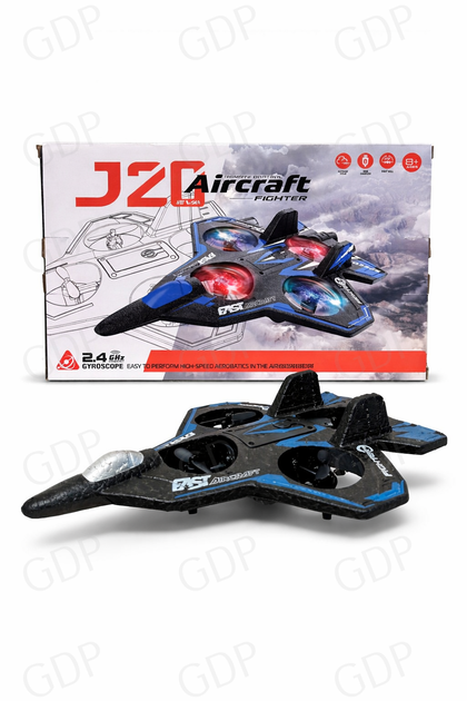 Радиоуправляемый самолёт-дрон J20 Aircraft Fighter, 2.4 GHz, LED-еффекти - изображение 3