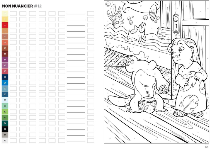 Розмальовка Дісней Ліло та Стіч Hachette антистрес за номерами | Coloriages mysteres Disney Stitch au numero - Фото 2 Розмальовка Дісней Ліло та Стіч Hachette антистрес за номерами | Coloriages mysteres Disney Stitch au numero - зображення 2