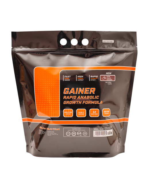 Гейнер для набору маси Rapid Anabolic Gainer BioLine Nutrition 3 кг Шоколад (Дой-пак, вуглеводи 73%) - Фото 1 Гейнер для набору маси Rapid Anabolic Gainer BioLine Nutrition 3 кг Шоколад (Дой-пак, вуглеводи 73%) - зображення 1