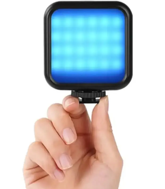 Аккумуляторная мини LED лампа-подсветка с креплением на телефон 1800mAh (NS-120N) RGB - изображение 5