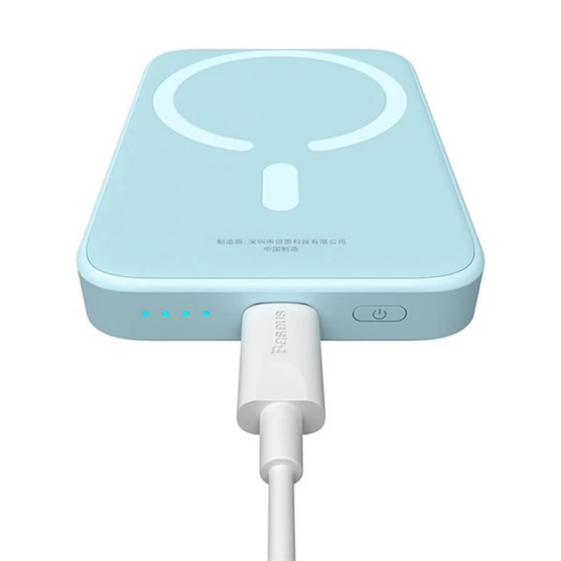 Павербанк Baseus Magnetic Mini Air з бездротовою зарядкою 20W 6000mAh Blue - изображение 2