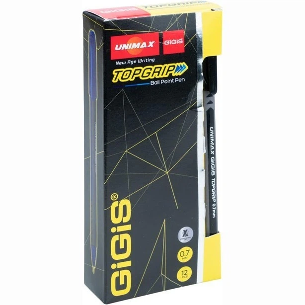 Ручка кулькова Unimax Topgrip чорнило чорне 0.5 мм пластик (UX-148-01) - Фото 3 Ручка кулькова Unimax Topgrip чорнило чорне 0.5 мм пластик (UX-148-01) - изображение 3