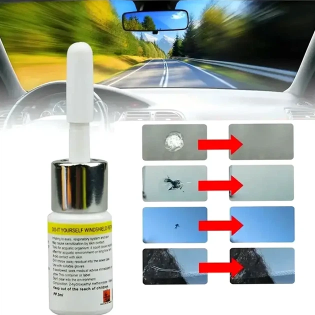 Набір для ремонту лобового скла Windshield двосторонній ключ 8 19 для усунення тріщин на склі - зображення 8