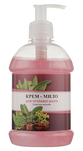 Крем-мило FitoPRODUCT Крем-мило для чутливої шкіри з олією жожоба 500 мл - Фото 1 Крем-мило FitoPRODUCT Крем-мило для чутливої шкіри з олією жожоба 500 мл - зображення 1
