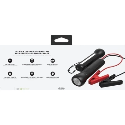 Пуско зарядное устройство Mophie 9900mAh 2A, бустер 400A, встроенный фонарик 450lm, Black (53046) - изображение 7