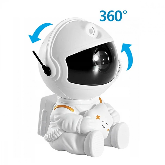 Лазерный ночник-проектор звездного неба Astronaut Star white - Фото 5 Лазерный ночник-проектор звездного неба Astronaut Star white - изображение 5