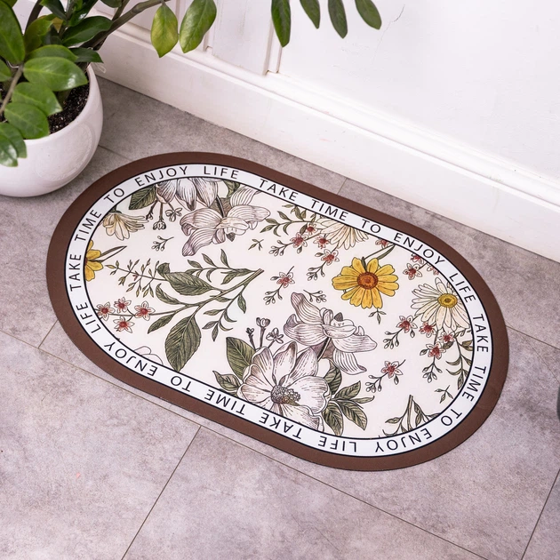 Килимок діатомітовий Floral Oval 58*38 см універсальний овальний HP-42-50 - зображення 4
