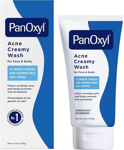 Крем гель для умывания от угрей PanOxyl Acne Creamy Wash Benzoyl Peroxide 4% перекисью бензоила, 170g - изображение 2