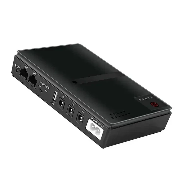 ИБП (UPS) DC1018L POE под сменные АКБ 18650 (4 шт, БЕЗ АКБ), Design 2, Black - изображение 7