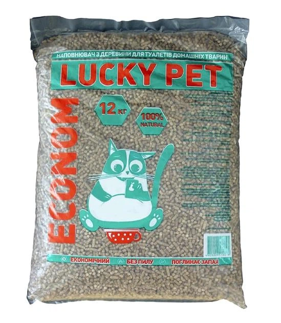 Наполнитель гигиенический Древесный Lucky Pet Эконом для кошачьего туалета 12кг - Фото 1 Наполнитель гигиенический Древесный Lucky Pet Эконом для кошачьего туалета 12кг - изображение 1