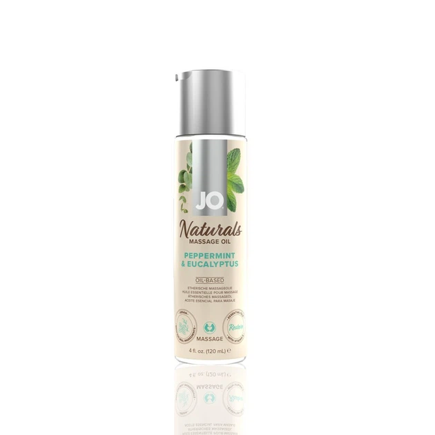 Масажне масло System JO-Naturals Massage Oil-Peppermint & Eucalyptus (120 мл) - Фото 1 Масажне масло System JO-Naturals Massage Oil-Peppermint & Eucalyptus (120 мл) - зображення 1