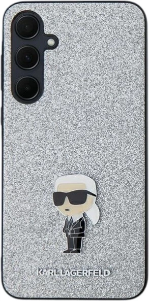 Панель Karl Lagerfeld Fixed Glitter Ikonik Metal Pin для Samsung Galaxy A35 Silver (KLHCSA35GCNPSG) - зображення 2