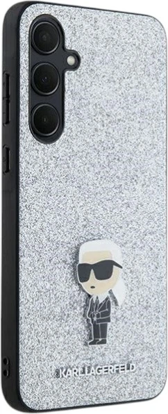 Панель Karl Lagerfeld Fixed Glitter Ikonik Metal Pin для Samsung Galaxy A35 Silver (KLHCSA35GCNPSG) - зображення 4