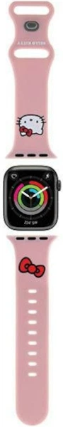 Pasek Hello Kitty Silicone Kitty Head do Apple Watch Series 1/2/3/4/5/6/7/8/SE/SE2/Ultra/Ultra 2 42-49 mm Pink (3666339212025) - obraz 3