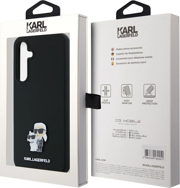 Etui Karl Lagerfeld Silicone Karl&Choupette Metal Pin do Samsung Galaxy A35 Black (KLHCSA35SMHKCNPK) - obraz 8