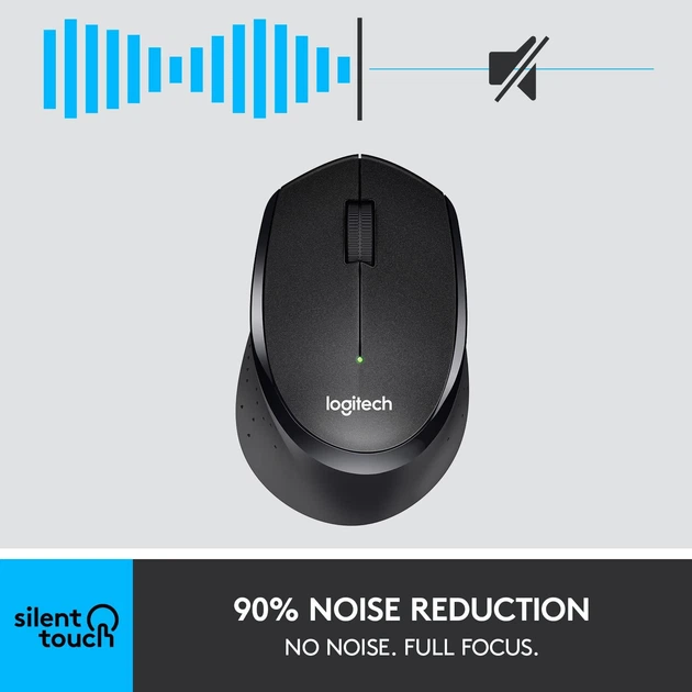 Миша Logitech M330 Silent Plus Wireless Black - зображення 7