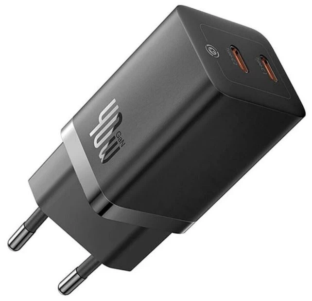 Зарядний пристрій Baseus GaN5 Pro Fast Charger 40W 2 x Type-C Black (CCGP180101) - Фото 1 Зарядний пристрій Baseus GaN5 Pro Fast Charger 40W 2 x Type-C Black (CCGP180101) - зображення 1