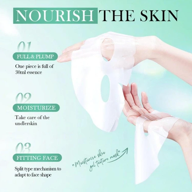 Маска для обличчя гідрогелева з колагеном SADOER Deep Moisturizing Facial Masc, 30 мл, 1 шт - изображение 3