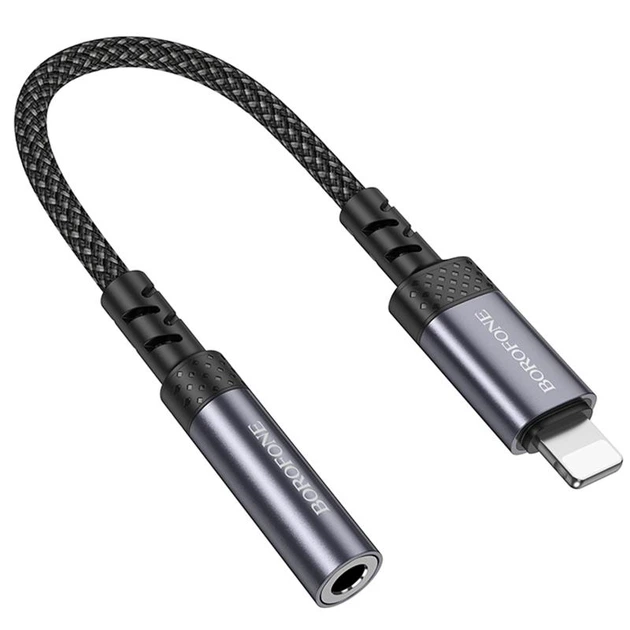 Переходник Borofone BV24 Graceful Lightning to 3.5mm Metal grey - изображение 7