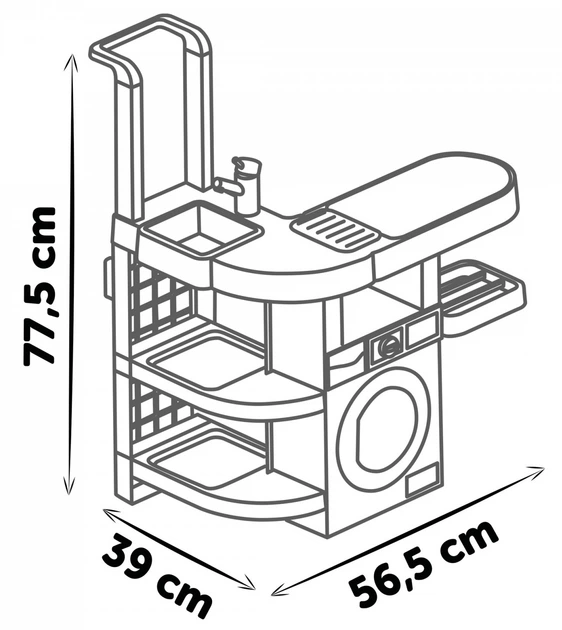 Ігровий набір Smoby Пральня Rowenta 17 елементів (3032163303206) - зображення 4