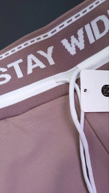 Детские широкие спортивные брюки «STAY WIDE» палаццо с лампасами 158-164 коричневый - изображение 5