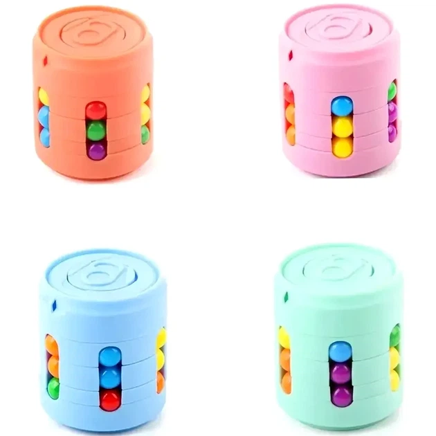 Головоломка антистрес Cans Spinner Cube для дітей з АБС-пластику з режимами гри мультиплеєр та пам'ять вік від 3 років Бірюзовий - Фото 5 Головоломка антистрес Cans Spinner Cube для дітей з АБС-пластику з режимами гри мультиплеєр та пам'ять вік від 3 років Бірюзовий - зображення 5