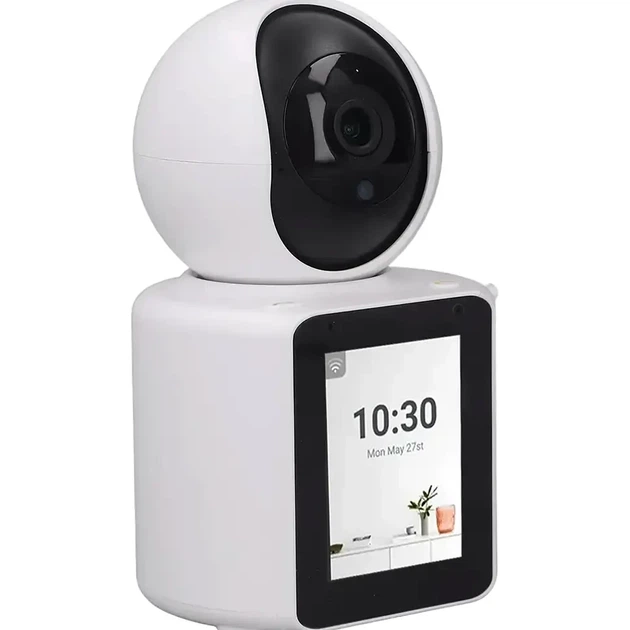 IP камера видеонаблюдения Wi-Fi C31 поворотная с экраном, датчиком движения, ночным видением и двусторонней связью белая Full HD - изображение 4