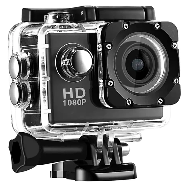 Экшн камера HD A7 водонепроницаемая с набором креплений и боксом поддержка Full HD Micro-USB цвет черный - изображение 7