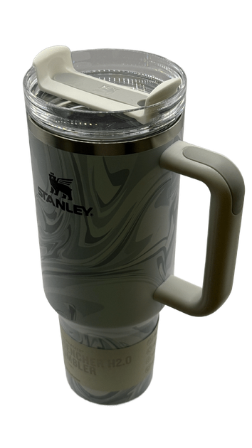 Термос термокружка Stanley Quencher H2.0 Tumbler из нержавеющей стали 1,18 л Gray Marble KT6007810 - изображение 6