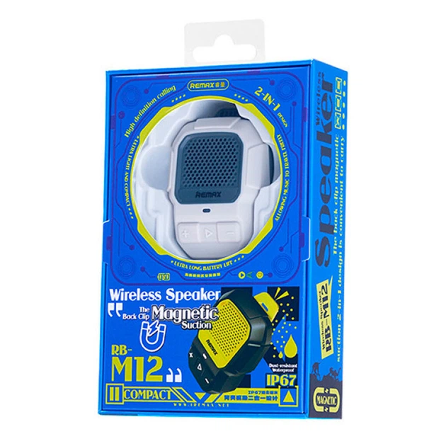 Портативная колонка Remax RB-M12 Wearable, Черный - 613590 - Фото 3 Портативная колонка Remax RB-M12 Wearable, Черный - 613590 - изображение 3