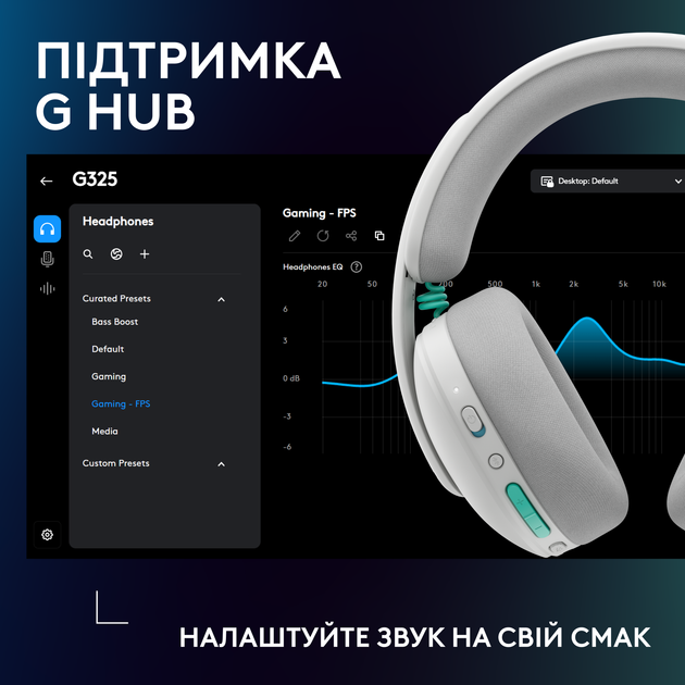 Наушники Logitech G325 Lightspeed White (981-001531) - изображение 10