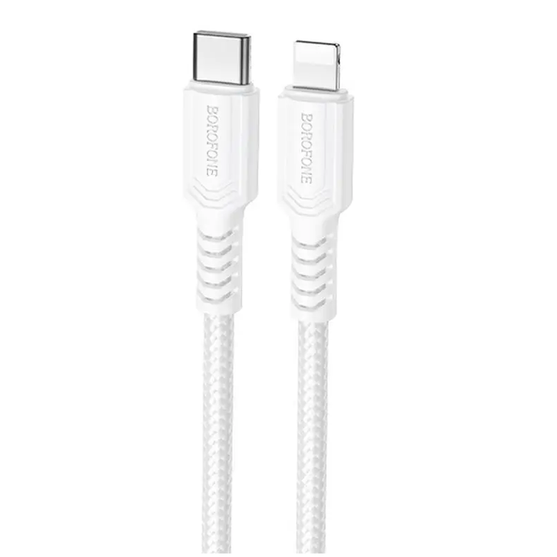 Кабель Borofone BX116 Certain Type-C to Lightning 27W White 74455 - Фото 1 Кабель Borofone BX116 Certain Type-C to Lightning 27W White 74455 - зображення 1