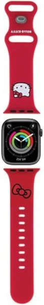 Pasek Hello Kitty Silicone Kitty Head do Apple Watch Series 1/2/3/4/5/6/7/8/SE/SE2 38-41 mm Red (3666339190309) - obraz 3