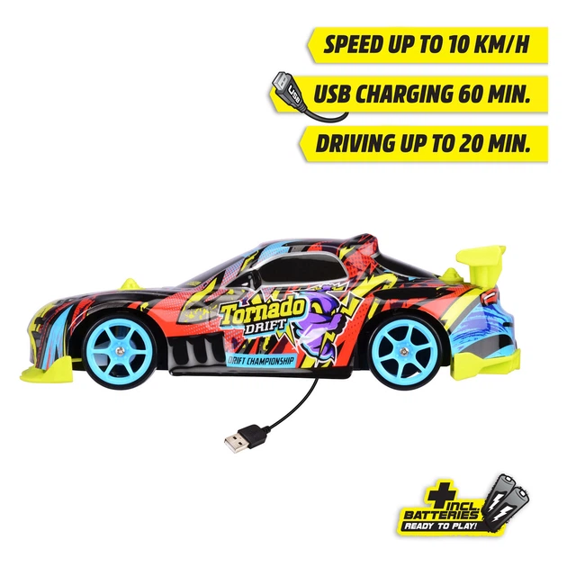 Машинка на радіокеруванні Dickie RC Remote Controlled Car Tornado Drift RTR (201104007) (4006333087363) - зображення 3