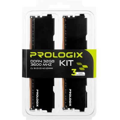 Модуль пам'яті для комп'ютера DDR4 32GB (2x16GB) 3600 MHz Black Prologix (PRO32GB3600B4K) - изображение 6