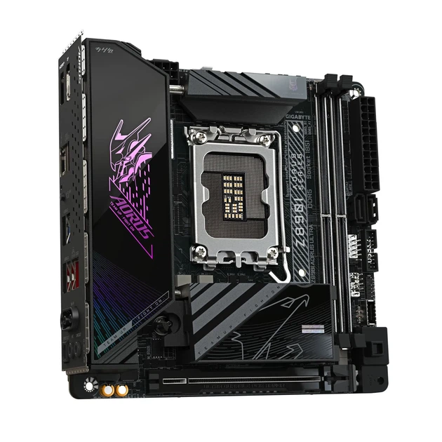Материнська плата GIGABYTE Z890I AORUS ULTRA (s1851, Intel Z890, DDR5, Mini-ITX) - Фото 3 Материнська плата GIGABYTE Z890I AORUS ULTRA (s1851, Intel Z890, DDR5, Mini-ITX) - зображення 3