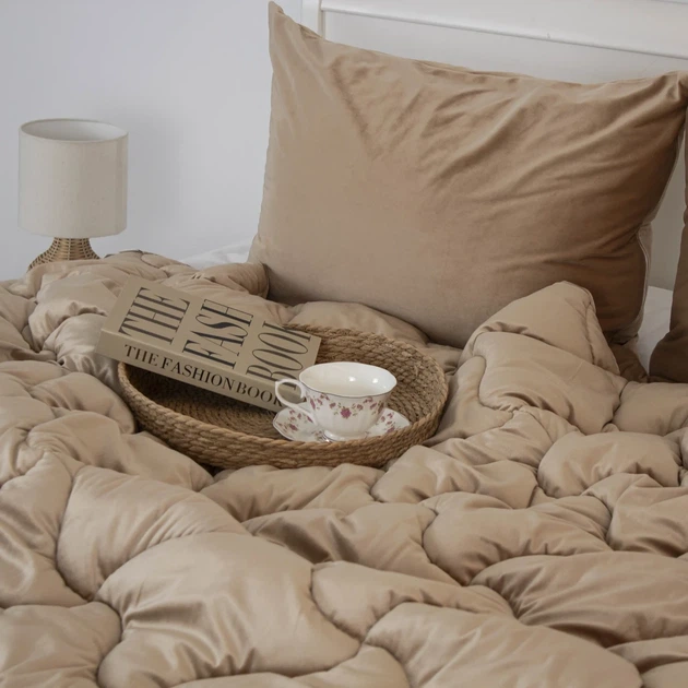 Одеяло ТЕП «VELOUR» Золотой беж, 180x210 - изображение 6