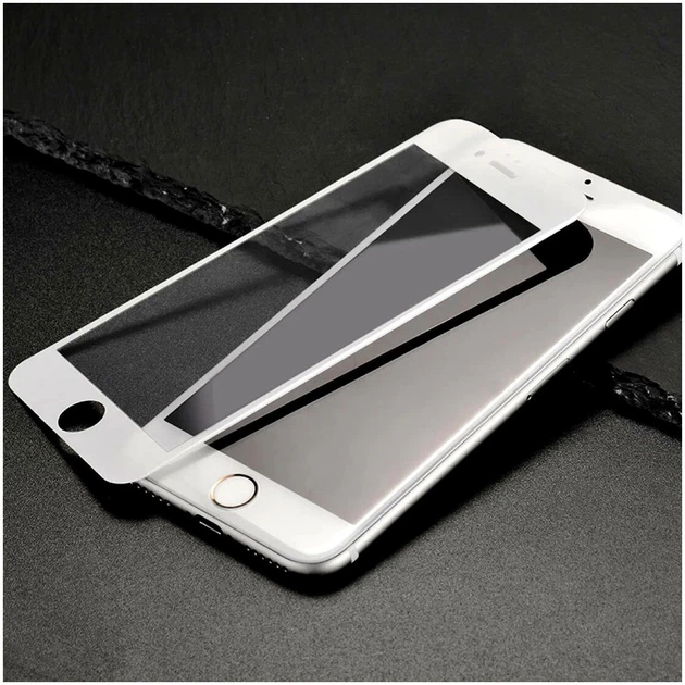 Гибкое защитное стекло Ceramic для iPhone 6 / 6S противоударное белое - изображение 6