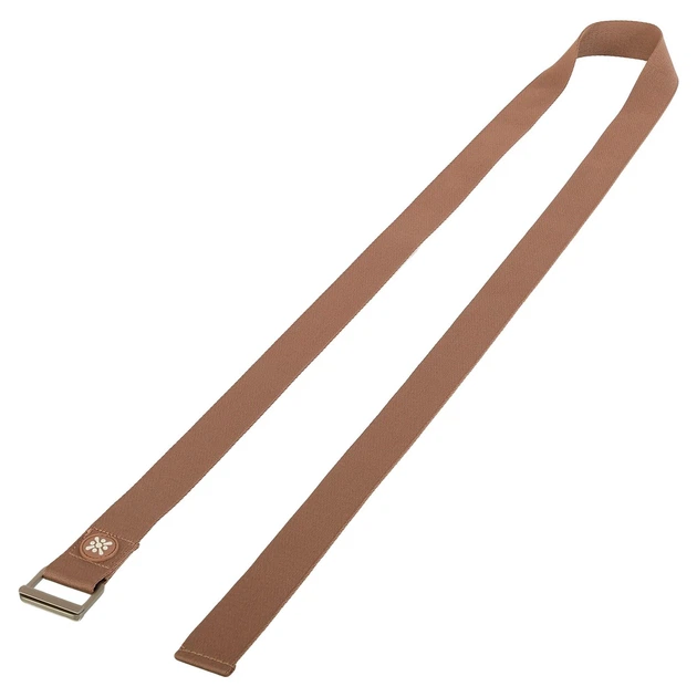 Ремень для йоги с металлической пряжкой BLOOM YOGA STRAP LB7086 Коричневый - Фото 4 Ремень для йоги с металлической пряжкой BLOOM YOGA STRAP LB7086 Коричневый - изображение 4