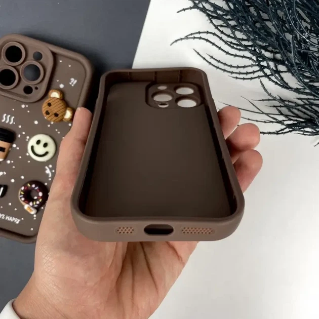 Чохол TPU протиударний для iPhone 13 Pro захист камери коричневий - зображення 6