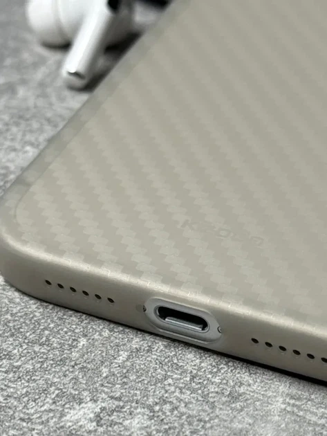Чохол K-Doo Air Carbon протиударний для iPhone 17 Pro Max колір Titanium grey - зображення 5