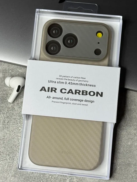 Чохол K-Doo Air Carbon протиударний для iPhone 17 Pro Max колір Titanium grey - зображення 7