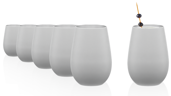 Набор стаканов Stolzle Tumbler Elements EL087 6 шт х 465 мл White/Silver (4012632224545) - изображение 3