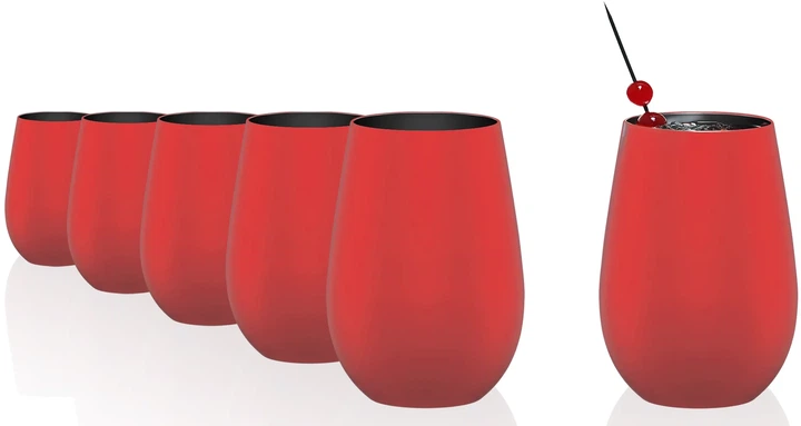 Набор стаканов Stolzle Tumbler Elements BR073 6 шт х 465 мл Red/Black (4012632224699) - Фото 3 Набор стаканов Stolzle Tumbler Elements BR073 6 шт х 465 мл Red/Black (4012632224699) - изображение 3