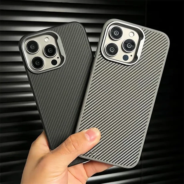 Чохол KEVLAR MagSafe протиударний для iPhone 17 сірий - Фото 4 Чохол KEVLAR MagSafe протиударний для iPhone 17 сірий - зображення 4